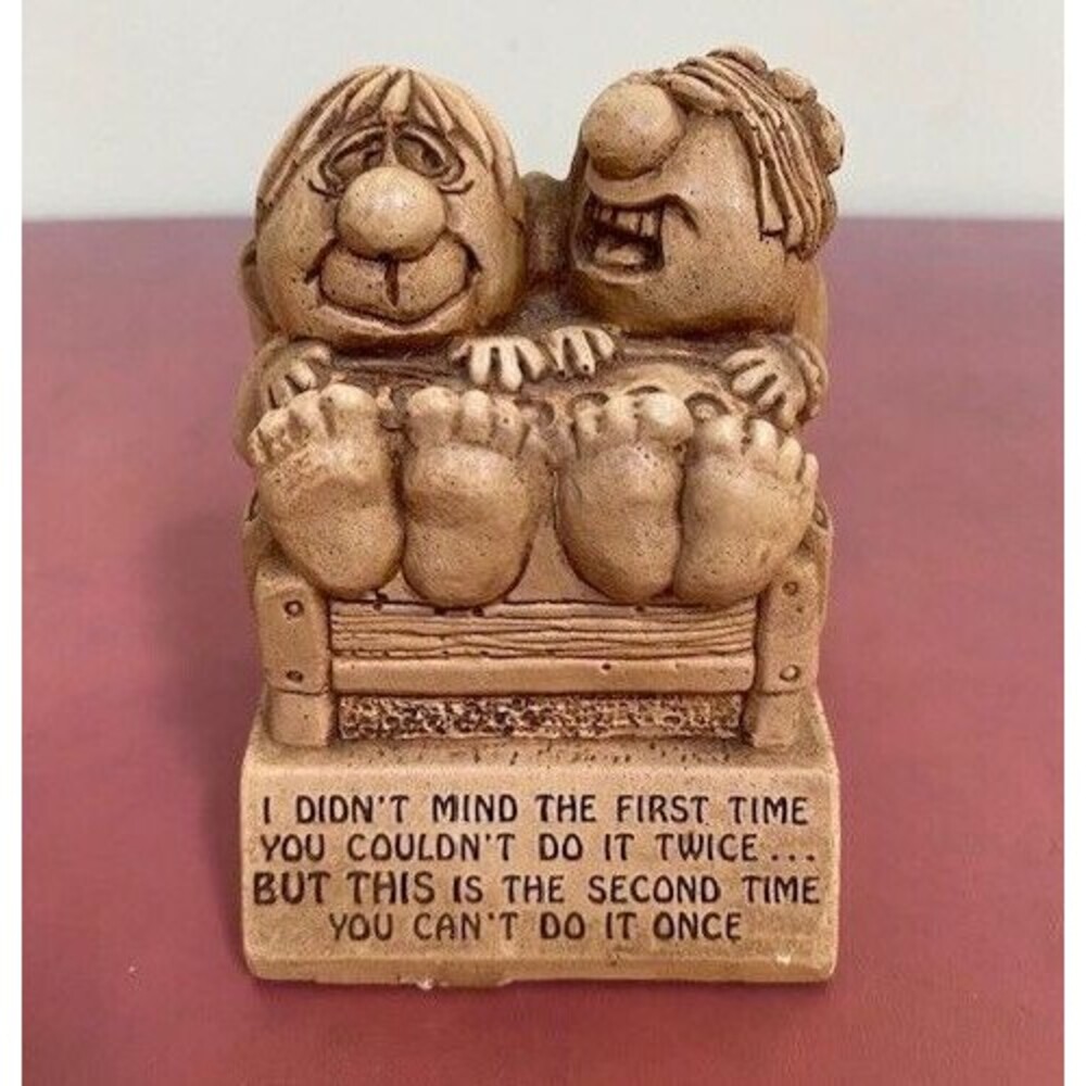 Vintage 1972 Paula Figurine Midlife Crisis E.D. Over The Hill Old Married Couple